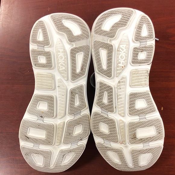 Hoka Women's Gray and Purple Bondi 9 Athletic Shoes - Picture 3 of 6